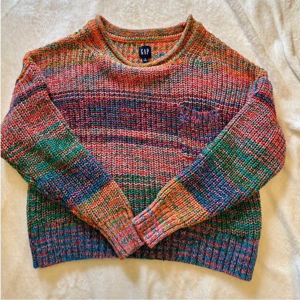 GAP rainbow knit sweater